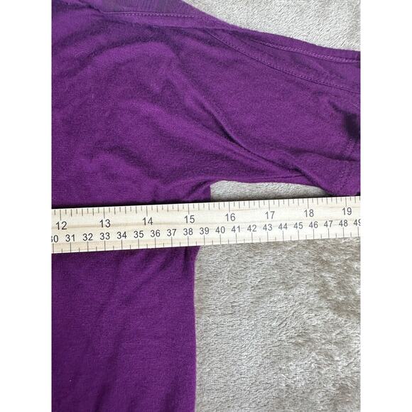 Harley-Davidson Purple Cold Shoulder Tee Shirt Bedazzled Logo - Women's Small - Picture 4 of 6